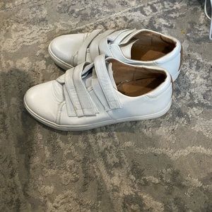 Gentle Souls white Velcro sneakers